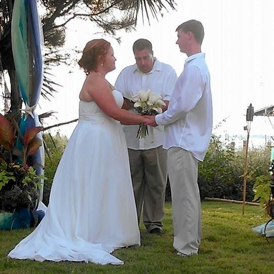 A wedding not on the beach, but near it!