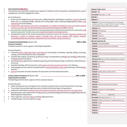 Sample Resume After Editing, p. 2