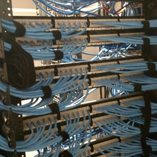 CAT5 & CAT6 Patch Panel completed by one of our em