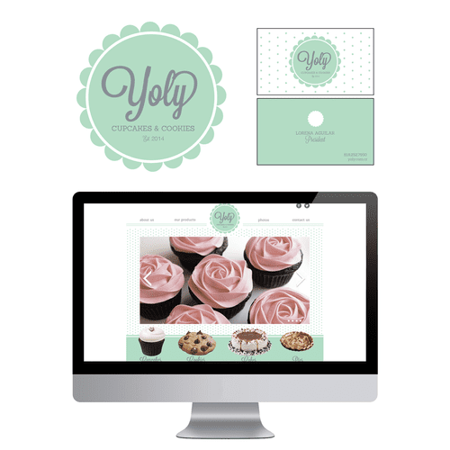 Yoly Cupcakes & Cookies. Branding and website desi