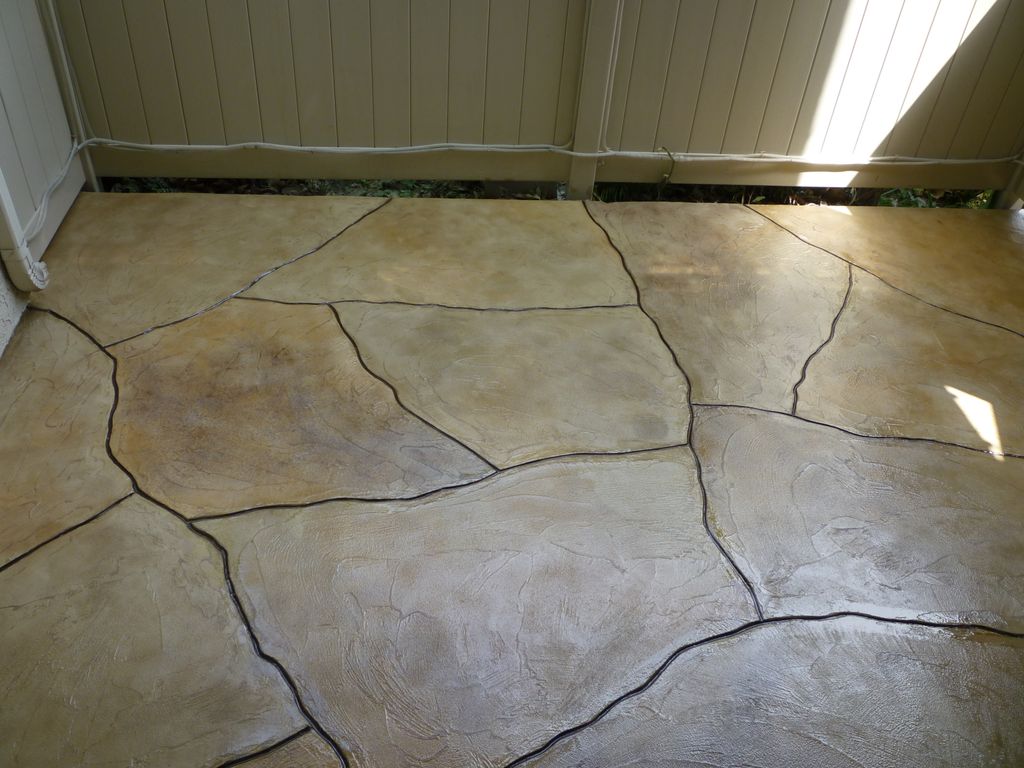 Stone look overlay with cracks made part of design