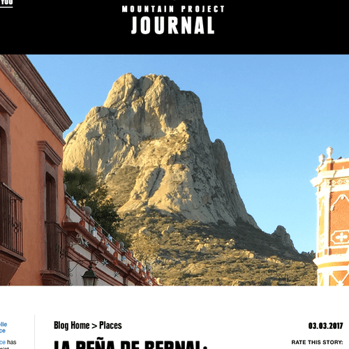 My recent article on Bernal, Mexico for Mountain P