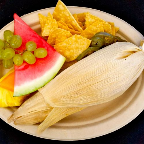 Our Tamale Plate, which we serve at our public eve