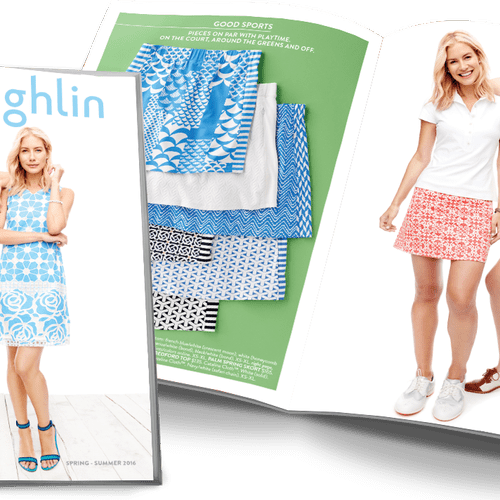 50 page catalog for J.McLaughlin's Summer Campaign