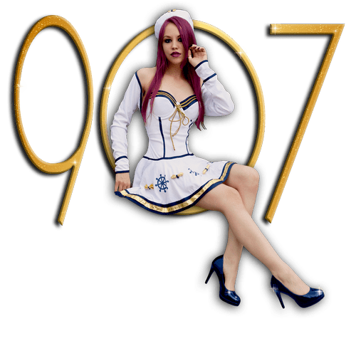 Pin Up style portrait used for the 90tPinUps logo