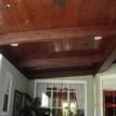 Tounge and groove ceiling done with a stain and va