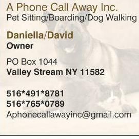 A Phone Call Away Friendly Pet Services