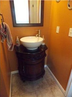 Half bath. complete remodel. paint, installed new 