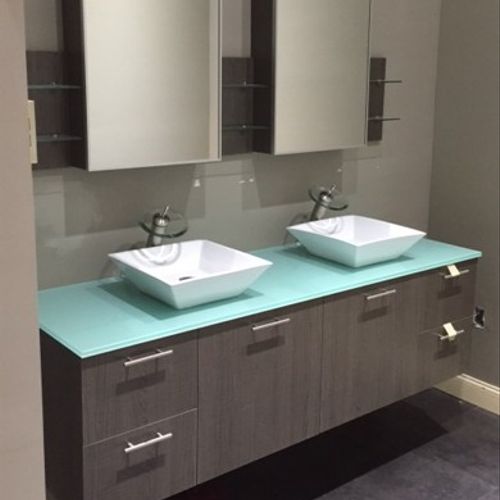Completed washroom at a salon in Allentown