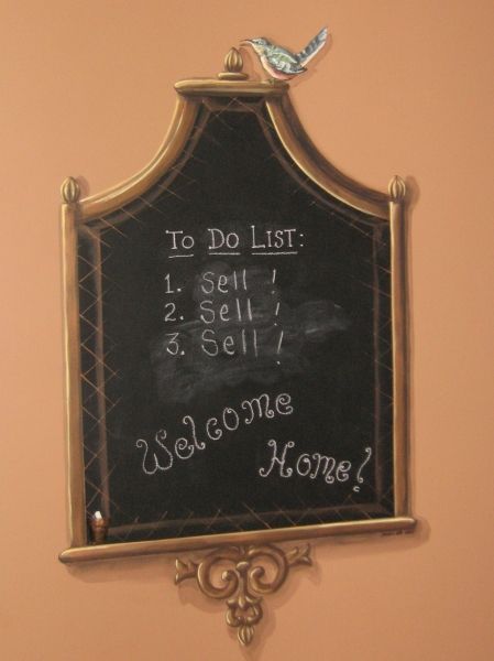 Kitchen Chalk board.  Writable, only "real" item i