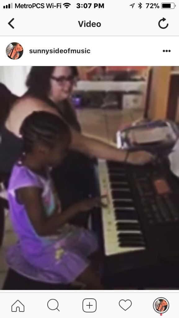 Playing for grandmother after a lesson