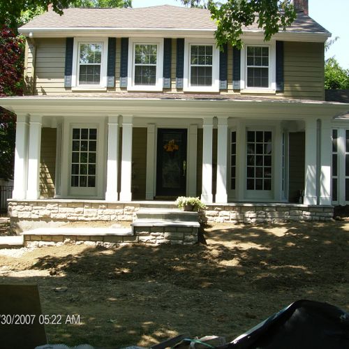Upper Arlington- Full front porch addition and har