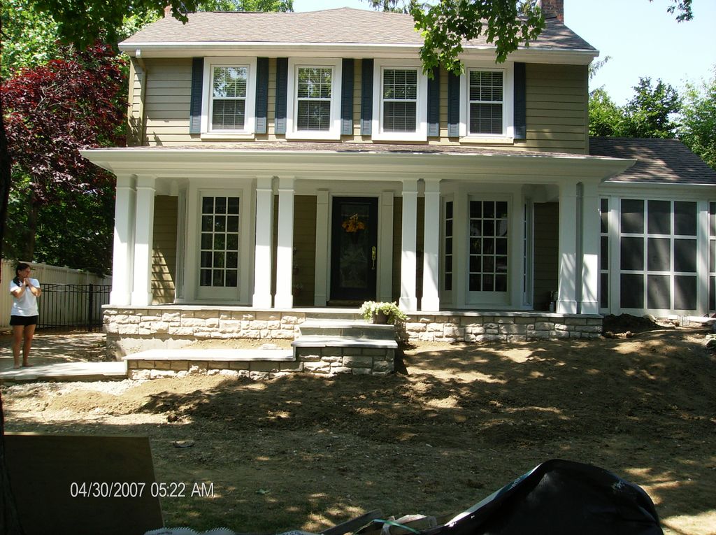 Upper Arlington- Full front porch addition and har