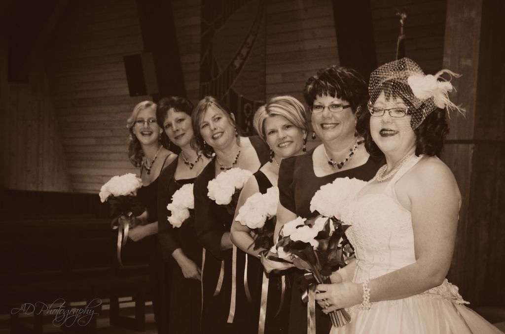Bride and Bridesmaids