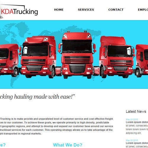 KDA trucking. Did graphic design, HTML5/CSS3 imple
