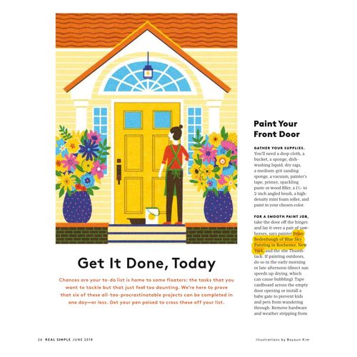 Blue Sky Painting featured in Real Simple Magazine