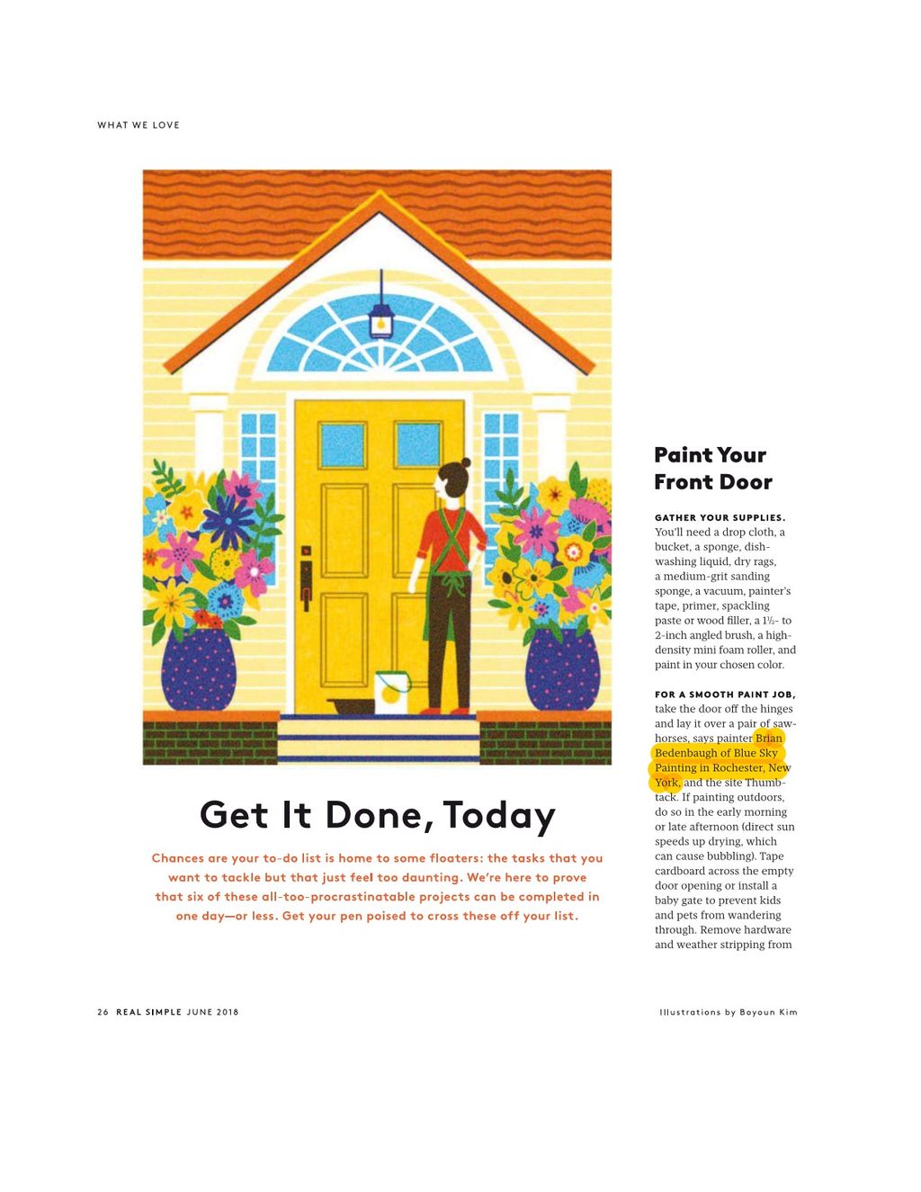 Blue Sky Painting featured in Real Simple Magazine