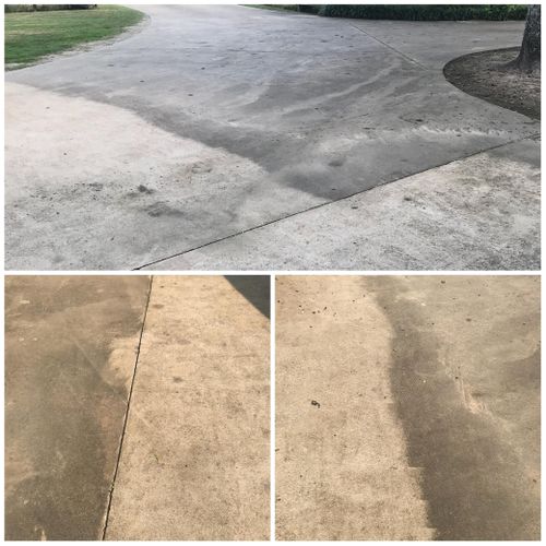 These photos were taken during a concrete washing 