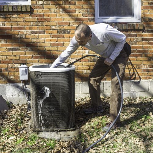 A clean A/C condenser will cool better, use less p