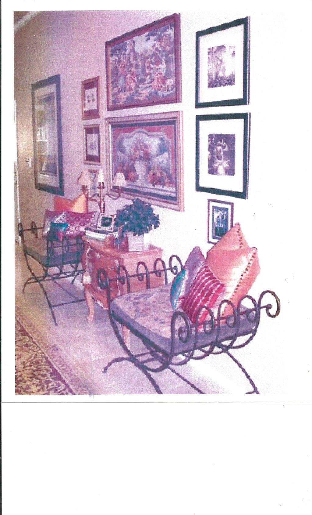 Hallway looks inviting with custom designed iron b
