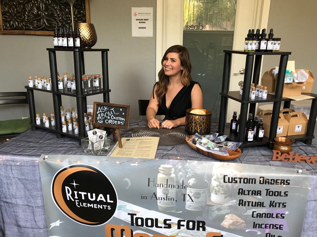 At a spiritual fair selling my ritual products