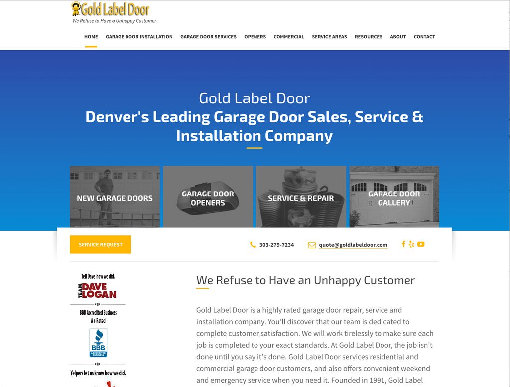 Highly SEOed website for garage service company. O