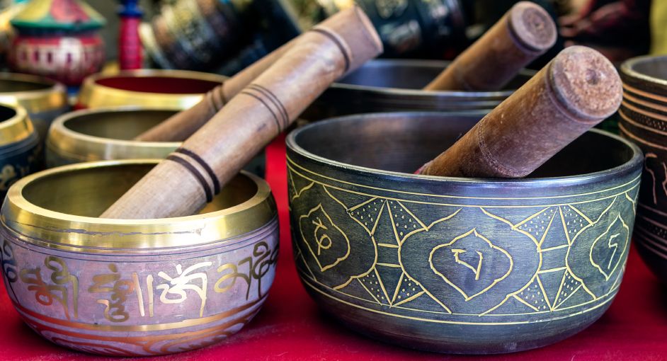 Examples of sound bowls used in healing therapies.