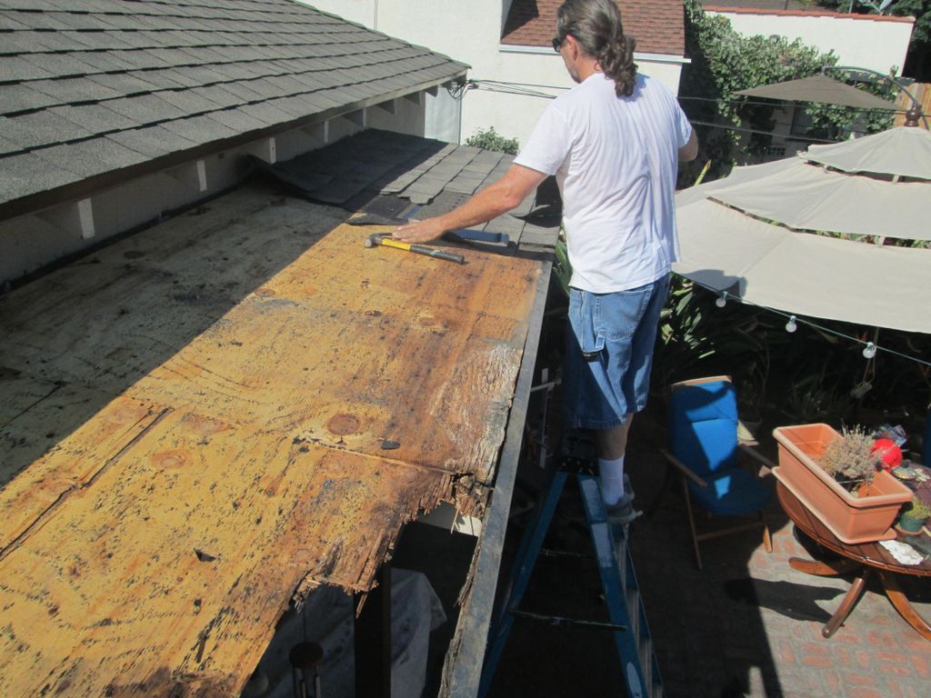 small roof patch and repaired