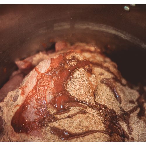 Asian five spiced rubbed smoked pork shoulder (smo