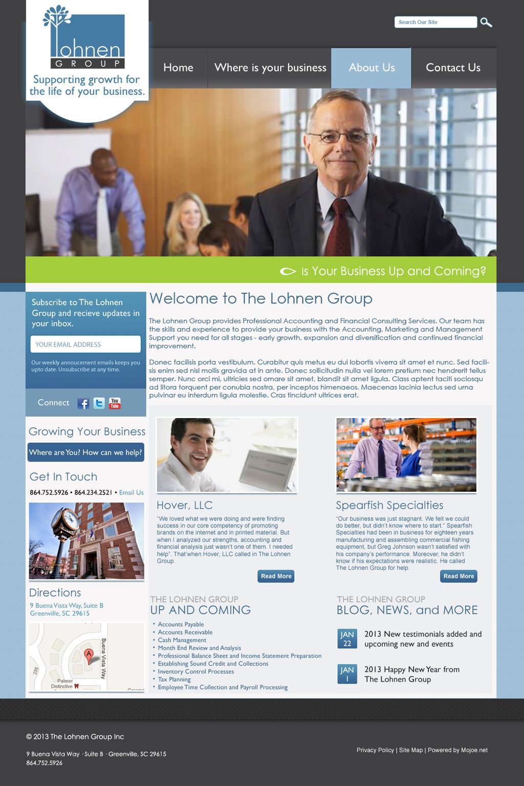 Web design and development for The Lohen Group. Al