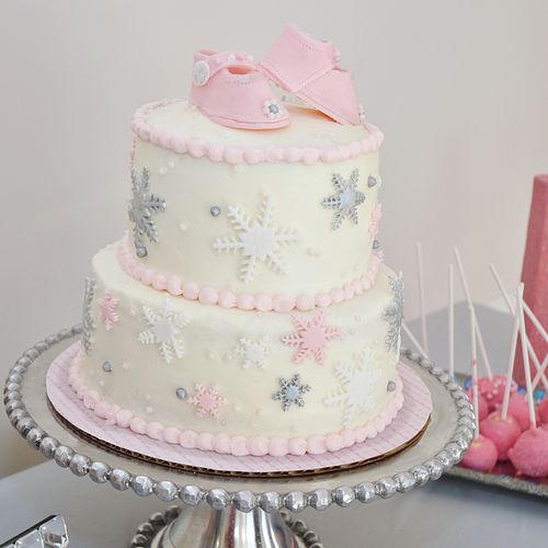 Winter Wonderland Baby Shower Cake