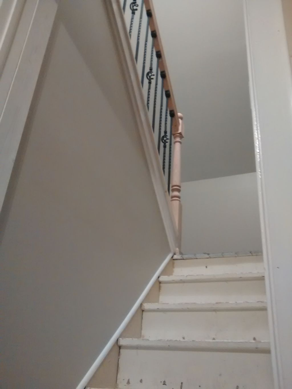 New insulation, sheet rocked, paint, trim and rail