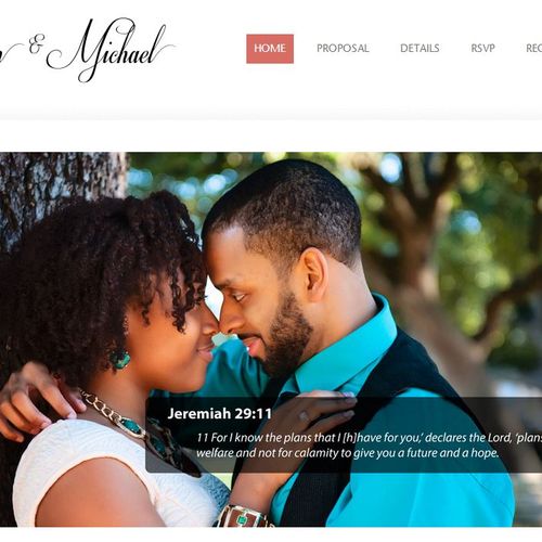 Web Design: Wedding Website > The client requested