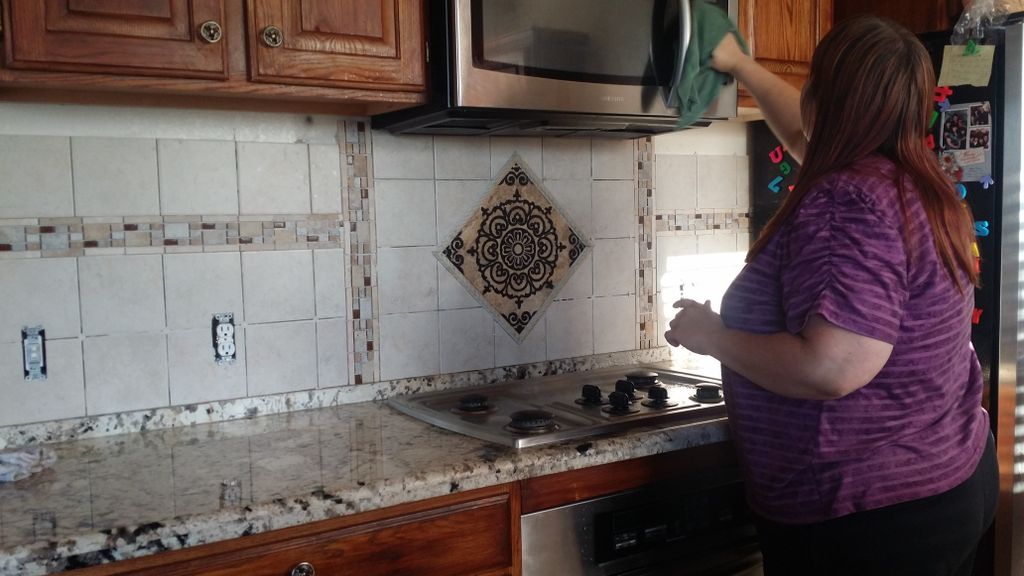 Tile & microwave installation