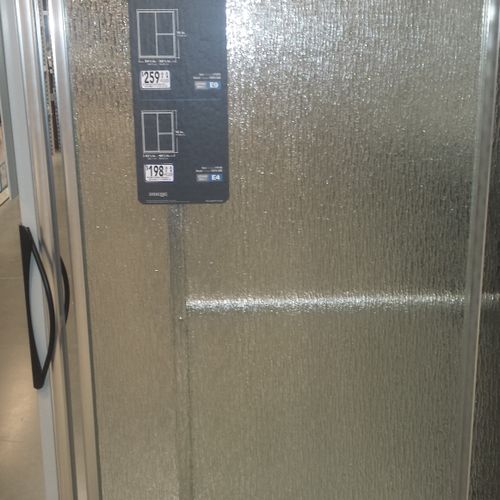 Installing new shower doors or enclosures.