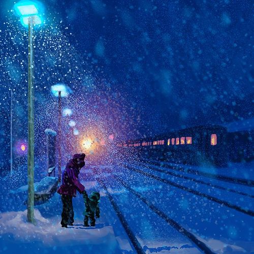 Winter Commute-Mid to High Range Illustration