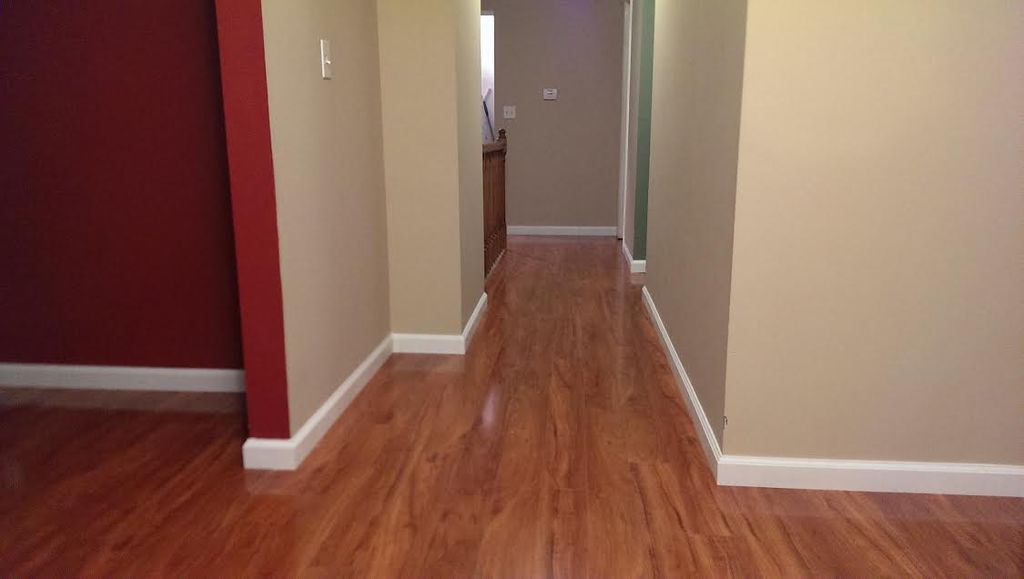 Pergo Flooring with freshly painted Walls and new 