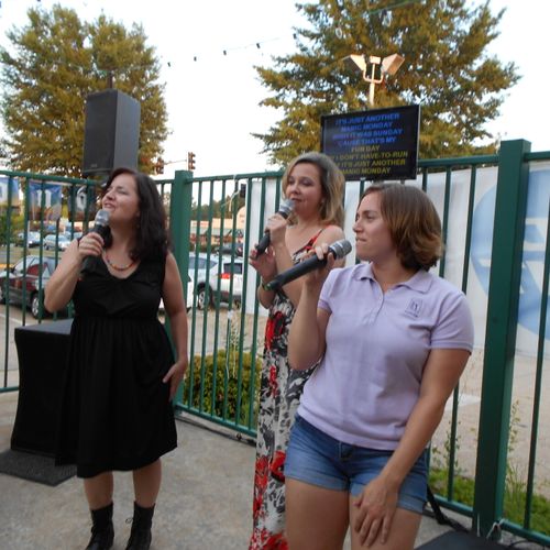 Live on the patio for karaoke