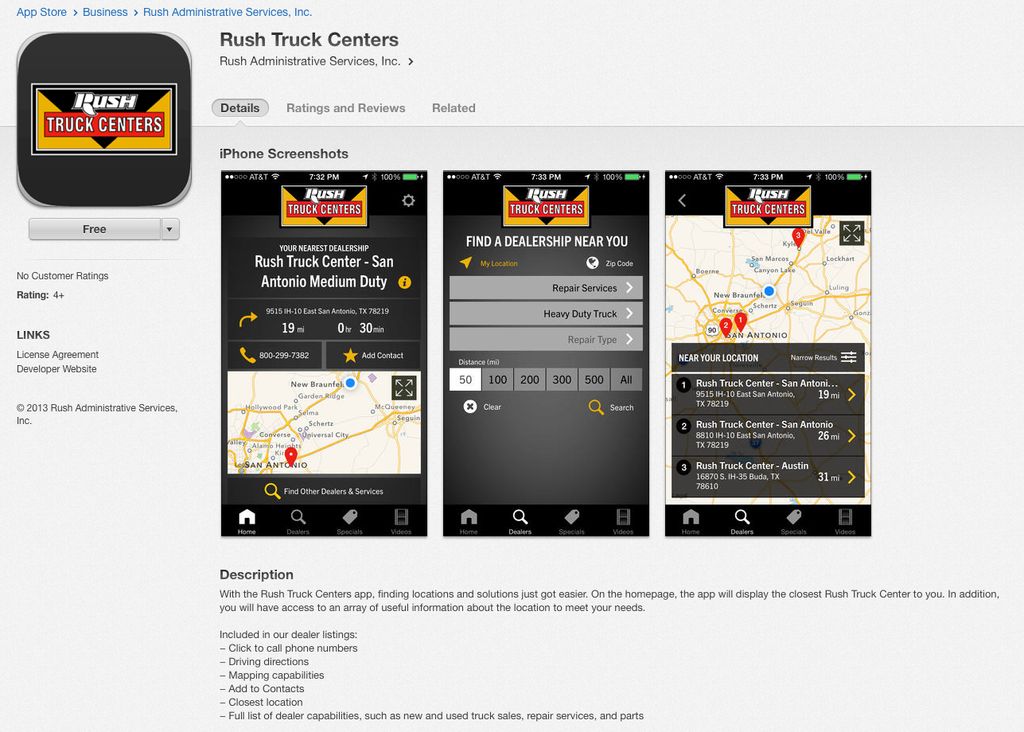 This is a mobile app I helped design for Rush Truc