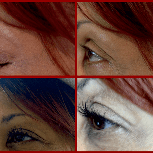 This lovely client had very short natural lashes -