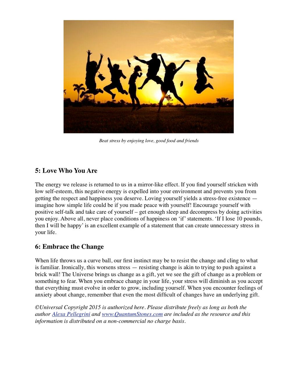 Part 3, 'Be Simple: Stress-Free Living' Article fo
