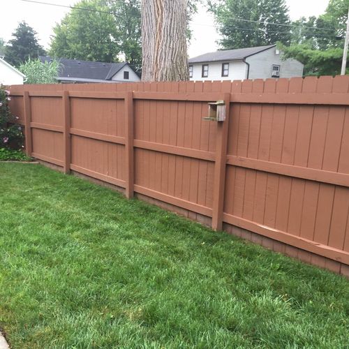 Backyard fence installation