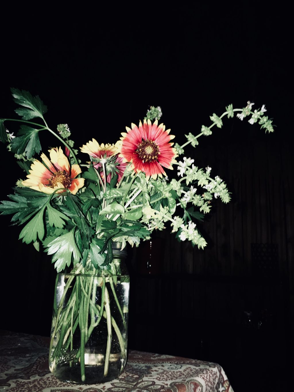 My garden provides some lovely centerpieces...