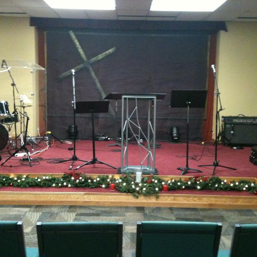 Healing Grace Church stage before