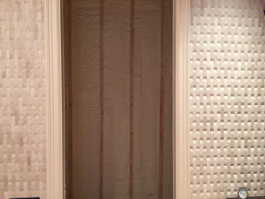 The wine room with the walls foamed. I did the til