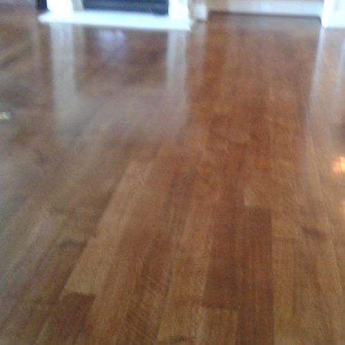 Cleaned and buffed floors