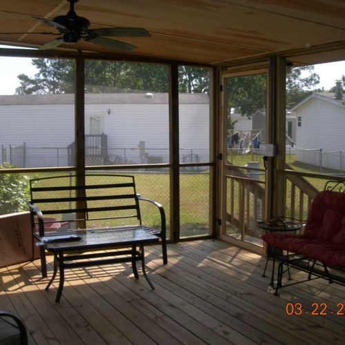 Another view inside the screened porch