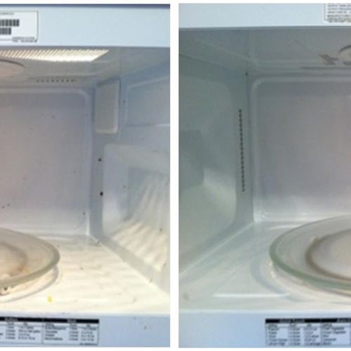 We clean microwave with every clean!
