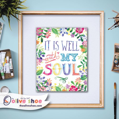"It Is Well With My Soul" Folk Art by LAC James