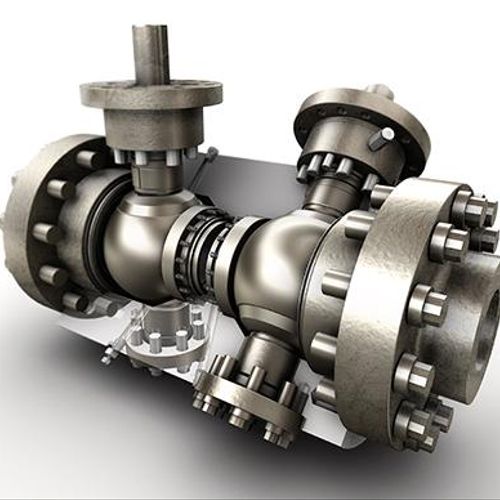 Dual valve designed in Autodesk Inventor rendered 